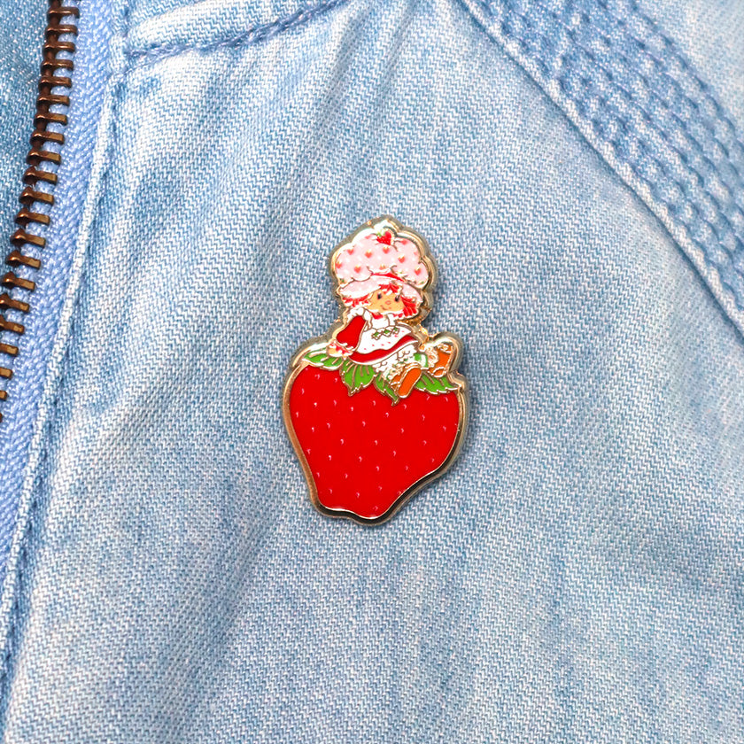 Erstwilder x Strawberry Shortcake - Sitting on a Strawberry Enamel Pin