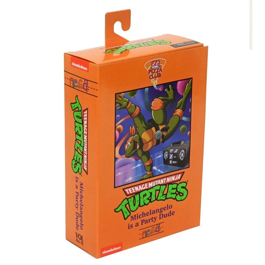 TMNT - ULTIMATE Cartoon MICHELANGELO (Pizza Club VHS) 7″ SCALE ACTION FIGURE