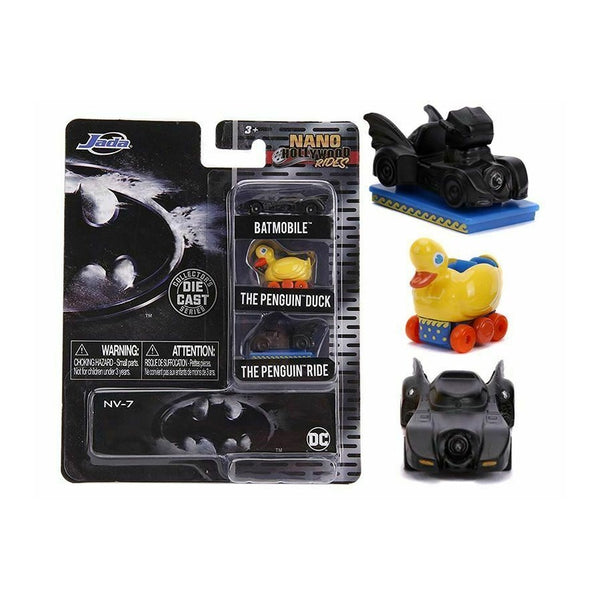 Batman 3-Pack Nano Cars Von Jada Toys – Die-Cast Miniaturfahrzeuge Mit Batmobile & Batcycle