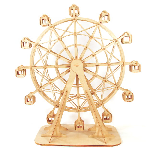 Kigumi - Ferris Wheel Plywood Puzzle