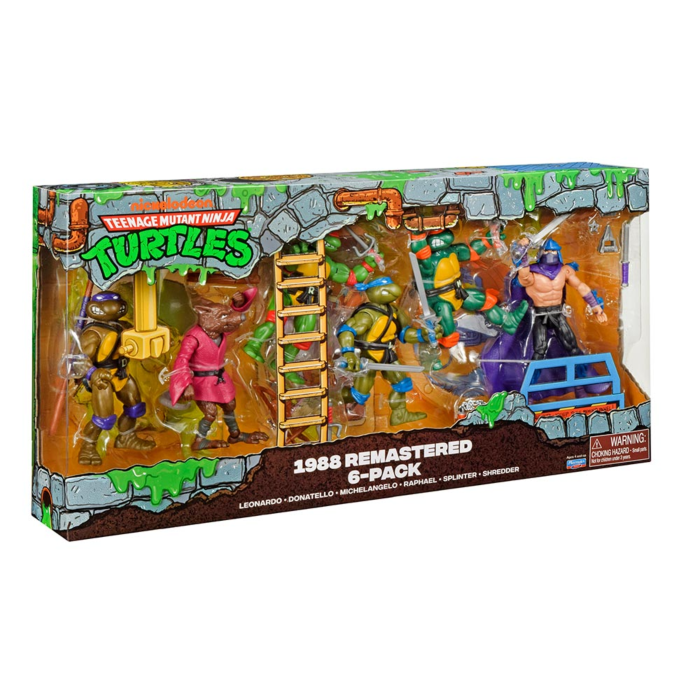 TMNT Classic 1988 Remastered Animated Action Figures 6 Pack