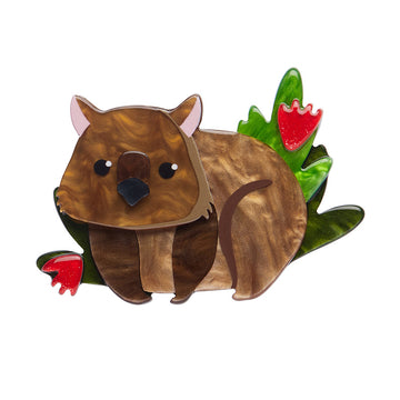 Erstwilder -  Australiana Nibbles the Wombat Brooch