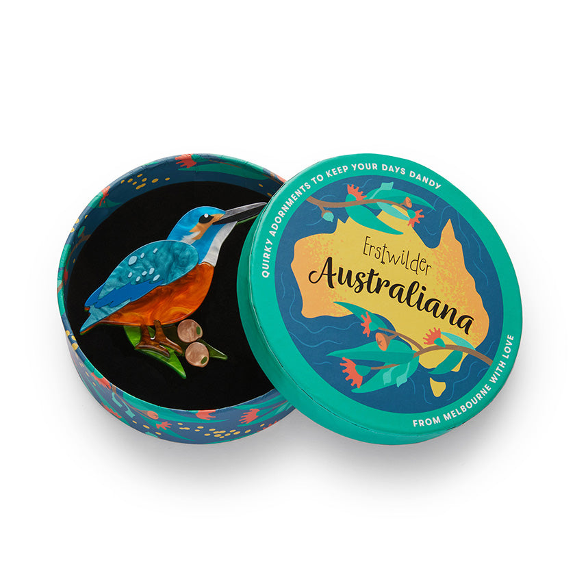 Erstwilder -  Australiana Flash the Kingfisher Brooch