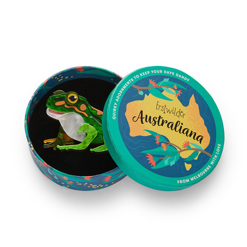 Erstwilder -  Australiana Frodo the Frog Brooch