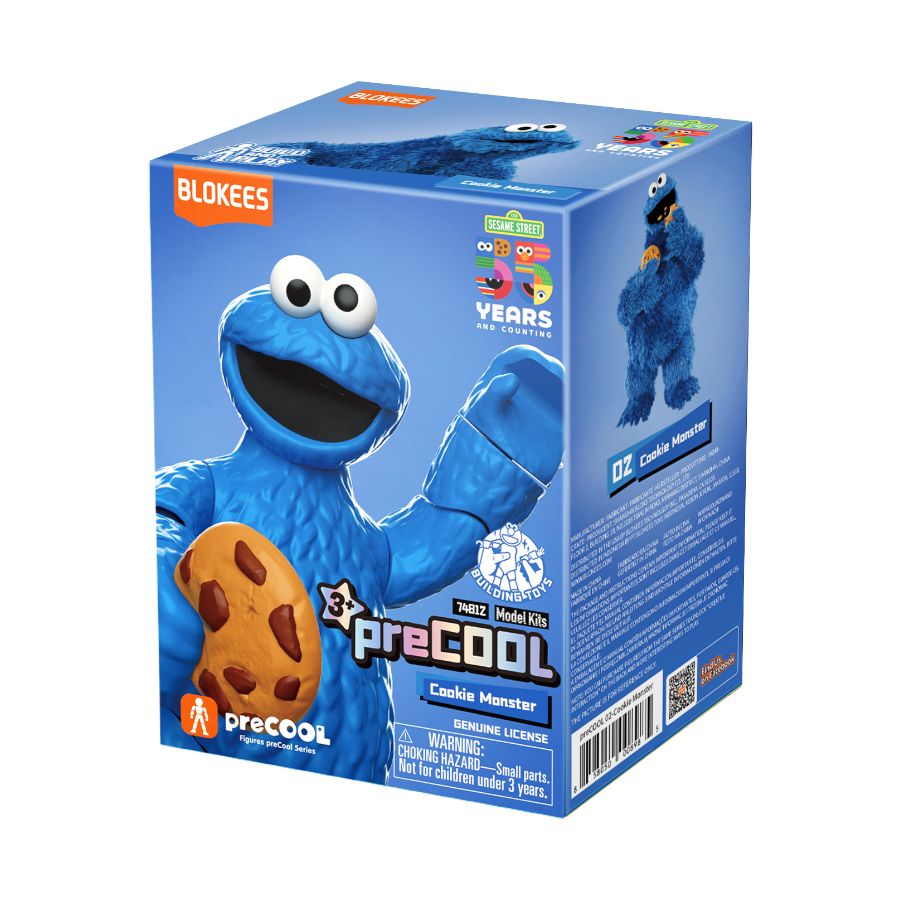 Blokees - Sesame Street COOKIE MONSTER PreCool Poseable Snap-together Action Figure