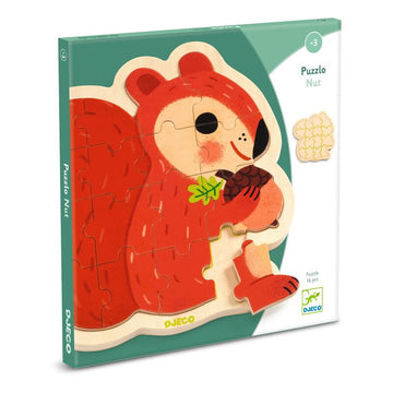 Djeco - Squirrel Wooden Puzzle 16pcs 3+