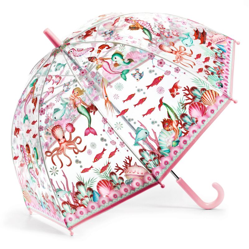 Transparent Mermaid Underwater Children's Umbrella PVC