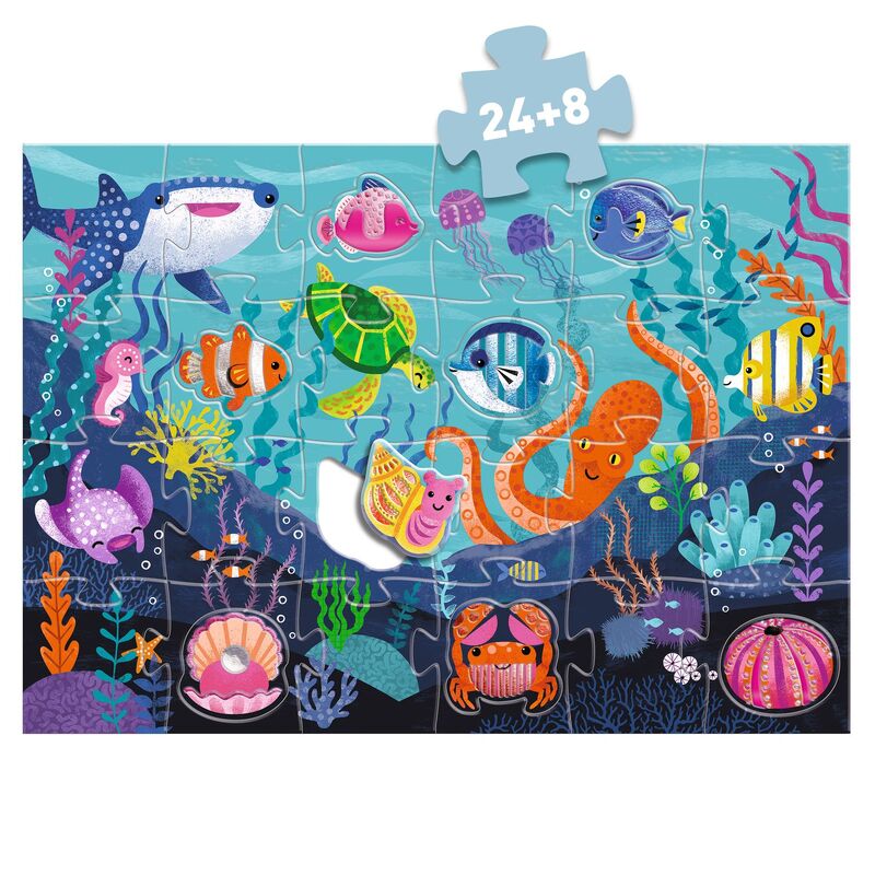 Djeco - Tactile Sea 32pc Giant Puzzle
