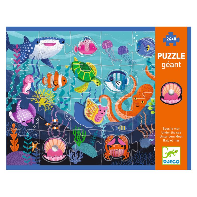 Djeco - Tactile Sea 32pc Giant Puzzle