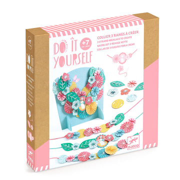 Djeco - Do It Yourself Flora Necklaces & Stand Craft Kit 7+