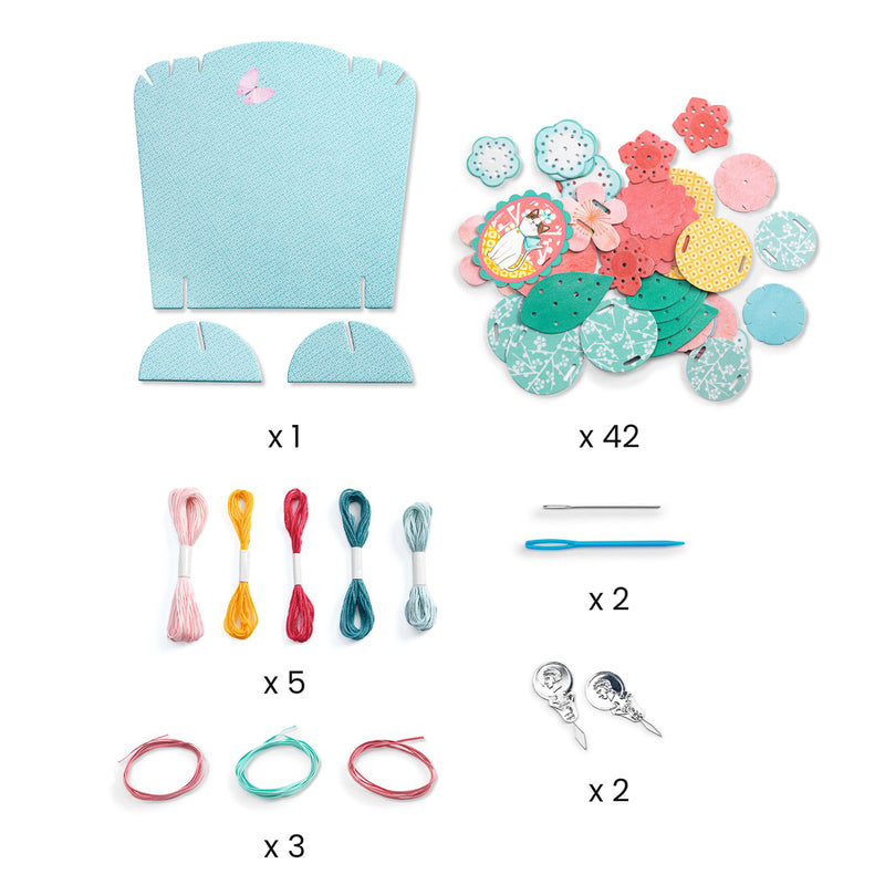 Djeco - Do It Yourself Flora Necklaces & Stand Craft Kit 7+