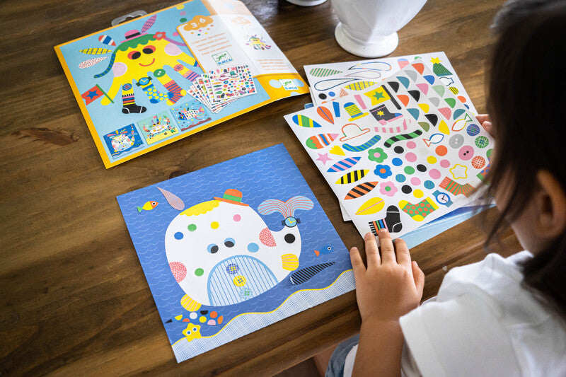 Djeco - Sea Creatures Stickers Art Kit