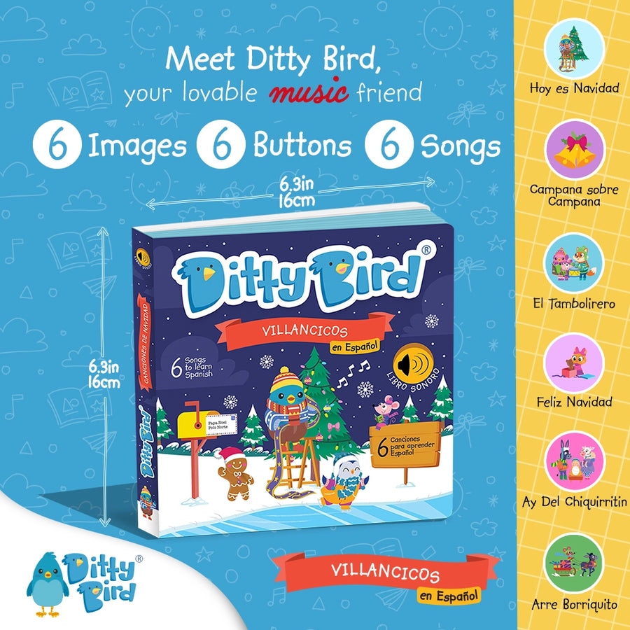 Ditty Bird - Villancicos (Spanish-Christmas) Baby Musical Sound Book