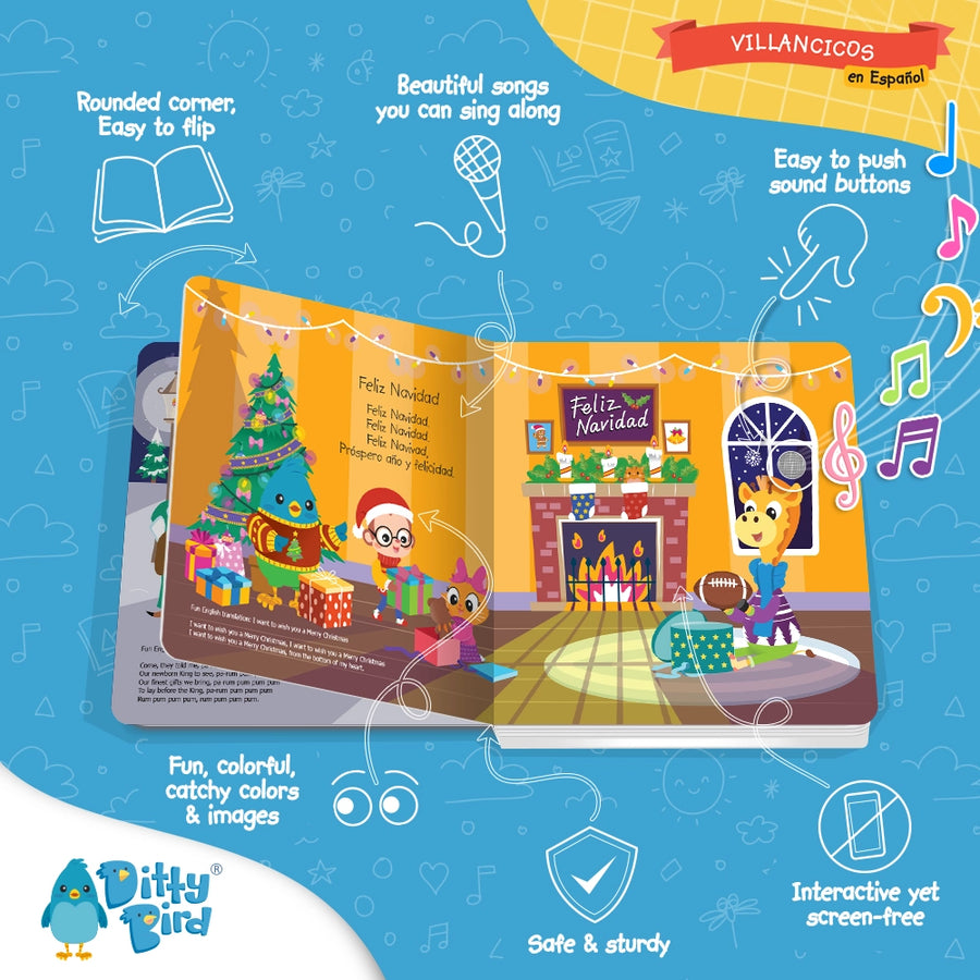 Ditty Bird - Villancicos (Spanish-Christmas) Baby Musical Sound Book