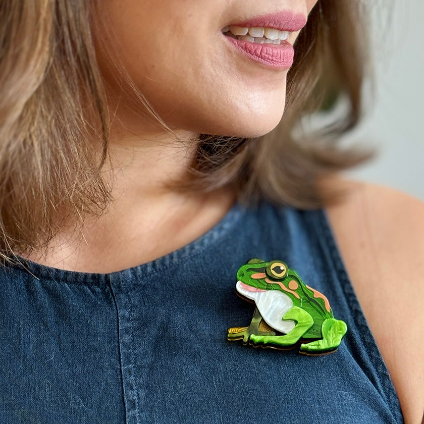 Erstwilder -  Australiana Frodo the Frog Brooch