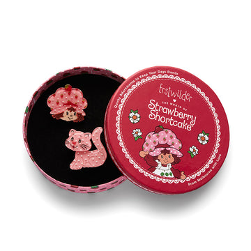 Erstwilder x Strawberry Shortcake - SSC & Custard Hair Clips Set - 2 Piece