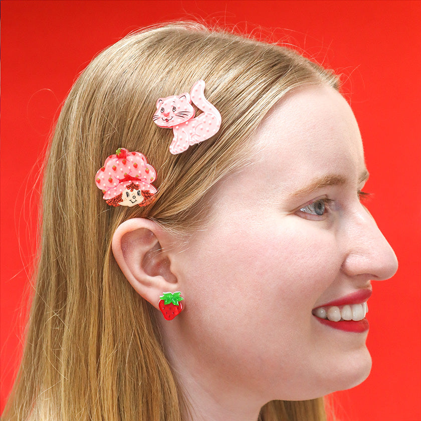 Erstwilder x Strawberry Shortcake - SSC & Custard Hair Clips Set - 2 Piece