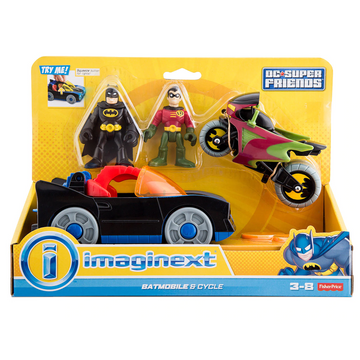 Imaginext Batmobile & Cycle Batman & Robin Playset ©2014