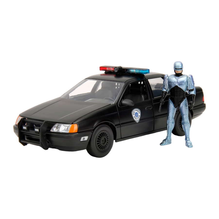 Robocop - 1986 Ford Taurus Police Car with Robocop 1:24 Scale Set