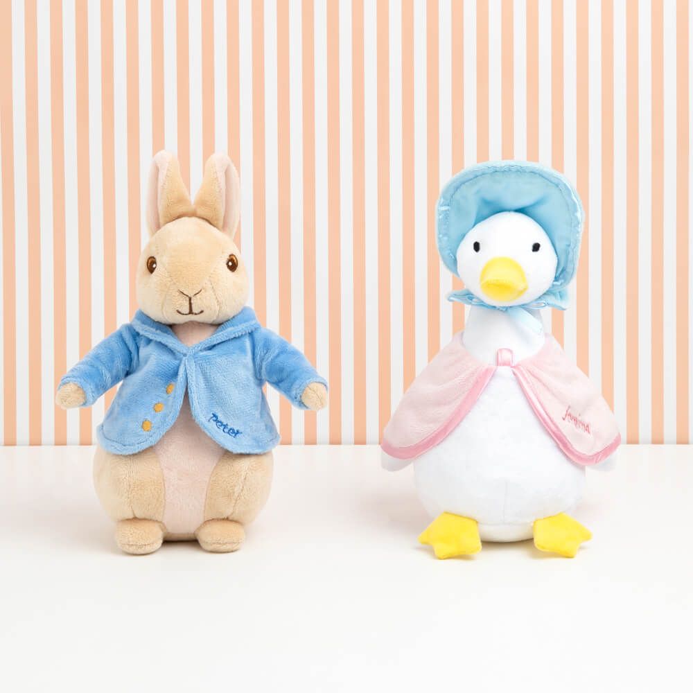 Peter Rabbit Jemima Puddle duck Silky Beanbag 22cm Soft Toy Alfy s New Vintage Toy Shop