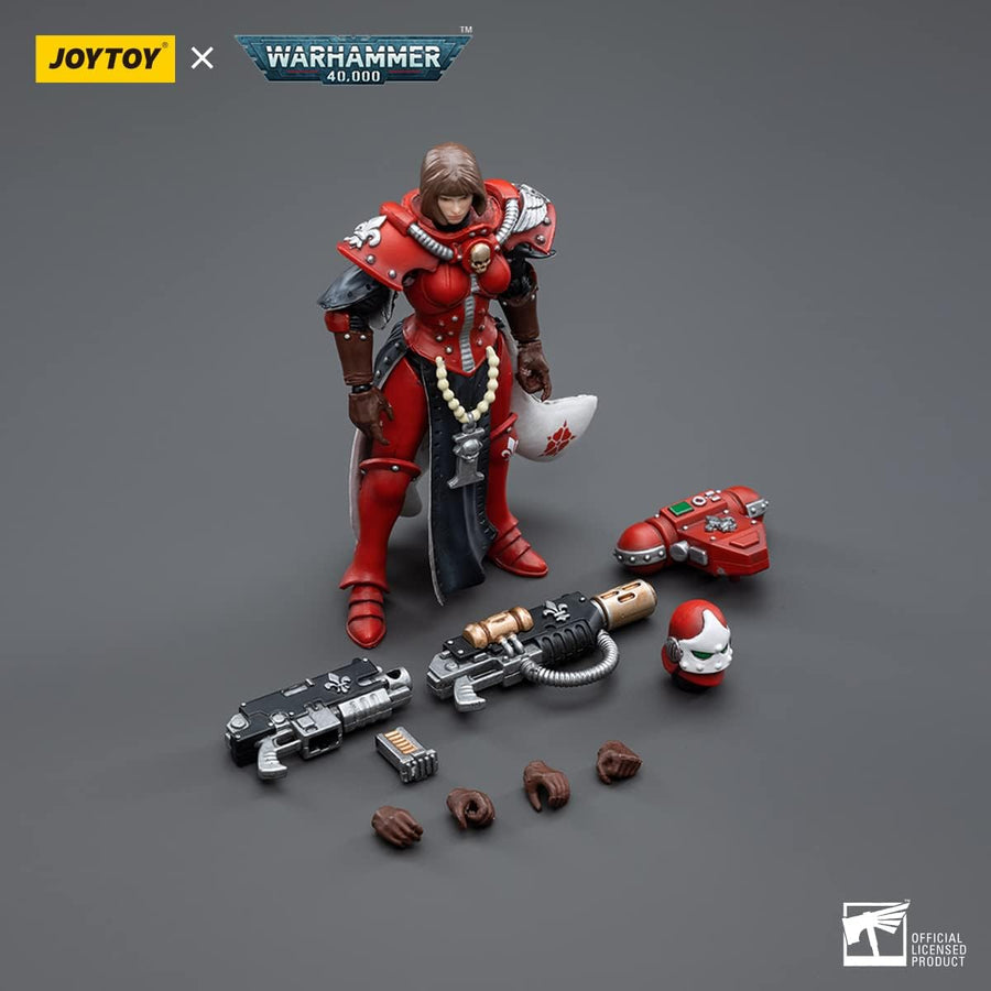 Joy Toy Warhammer 40K - SISTER LONELL - Red Adepta Sororitas Battle Sisters Order of The Bloody Rose - 1:18 Scale Action Figure