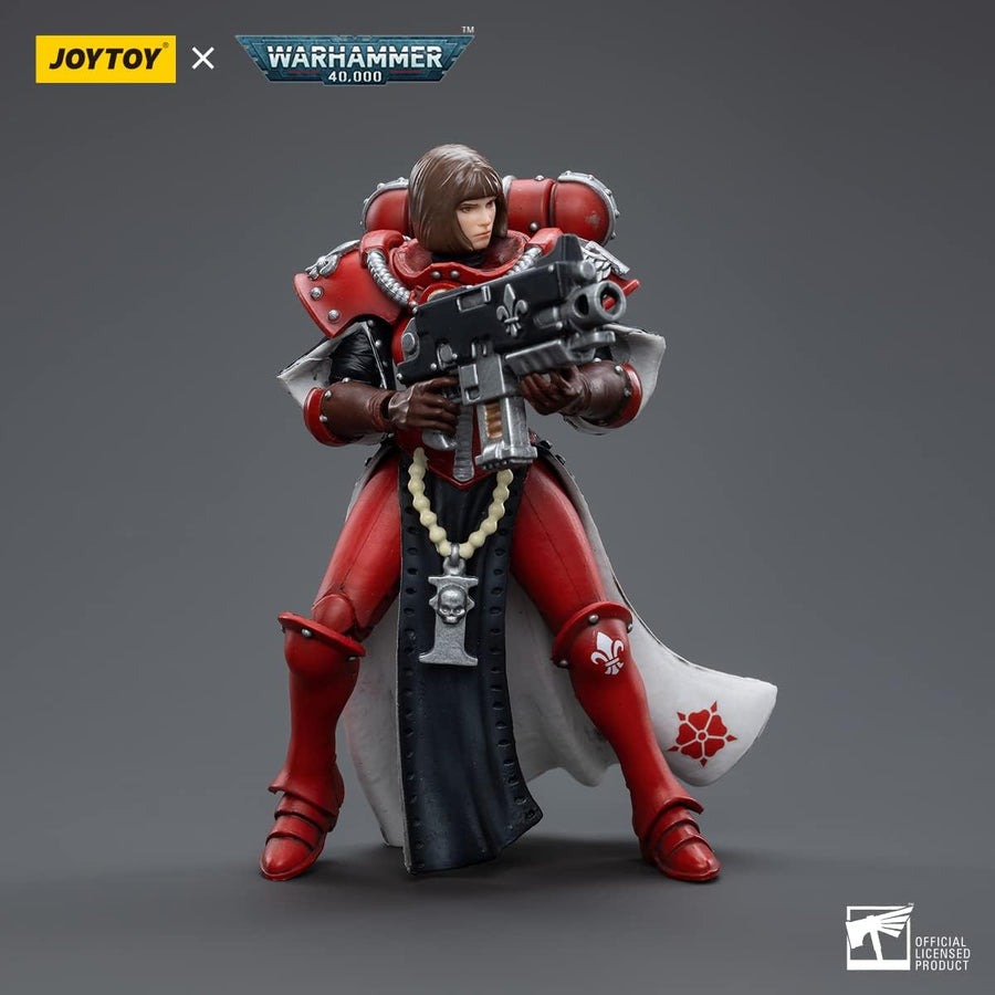 Joy Toy Warhammer 40K - SISTER LONELL - Red Adepta Sororitas Battle Sisters Order of The Bloody Rose - 1:18 Scale Action Figure