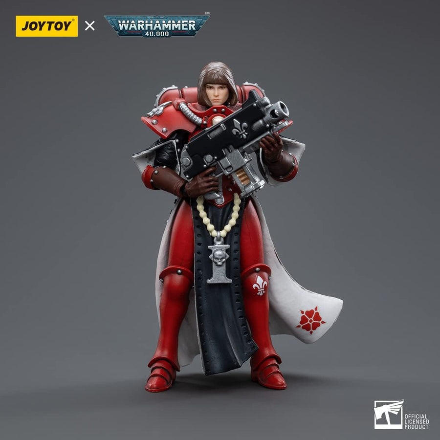 Joy Toy Warhammer 40K - SISTER LONELL - Red Adepta Sororitas Battle Sisters Order of The Bloody Rose - 1:18 Scale Action Figure