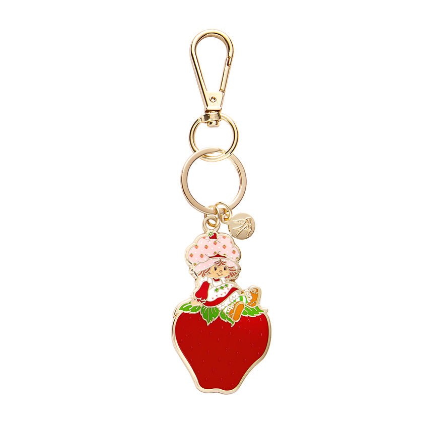 Erstwilder x Strawberry Shortcake - Sitting on a Strawberry Enamel Key Ring