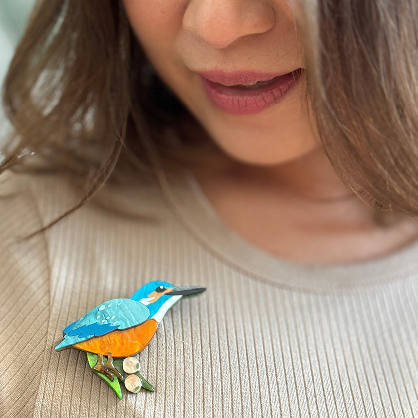 Erstwilder -  Australiana Flash the Kingfisher Brooch