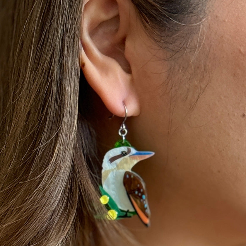 Erstwilder -  Australiana Kirby the Kookaburra Drop Earrings