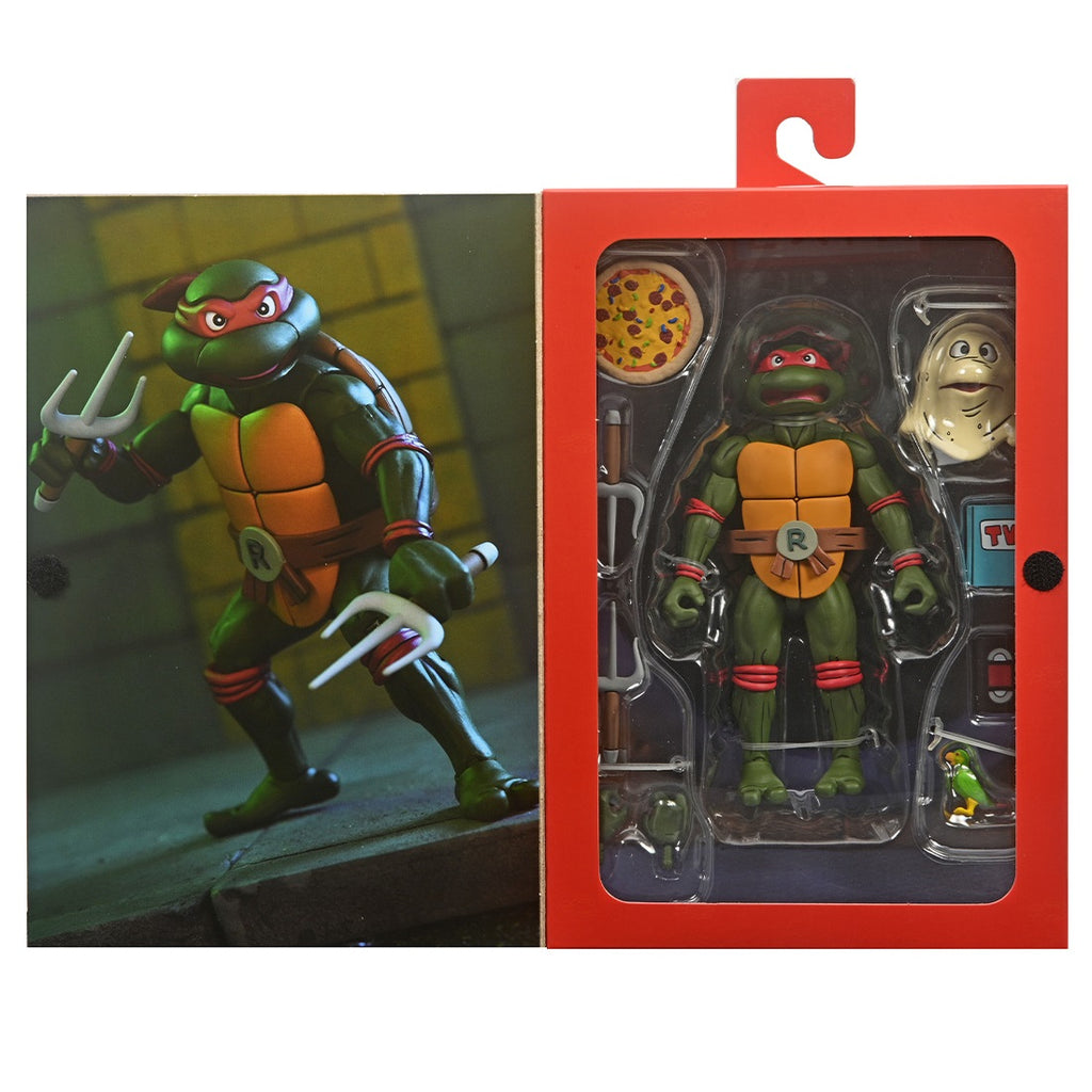 TMNT - ULTIMATE Cartoon RAPHAEL (Pizza Club VHS) 7″ SCALE ACTION FIGURE