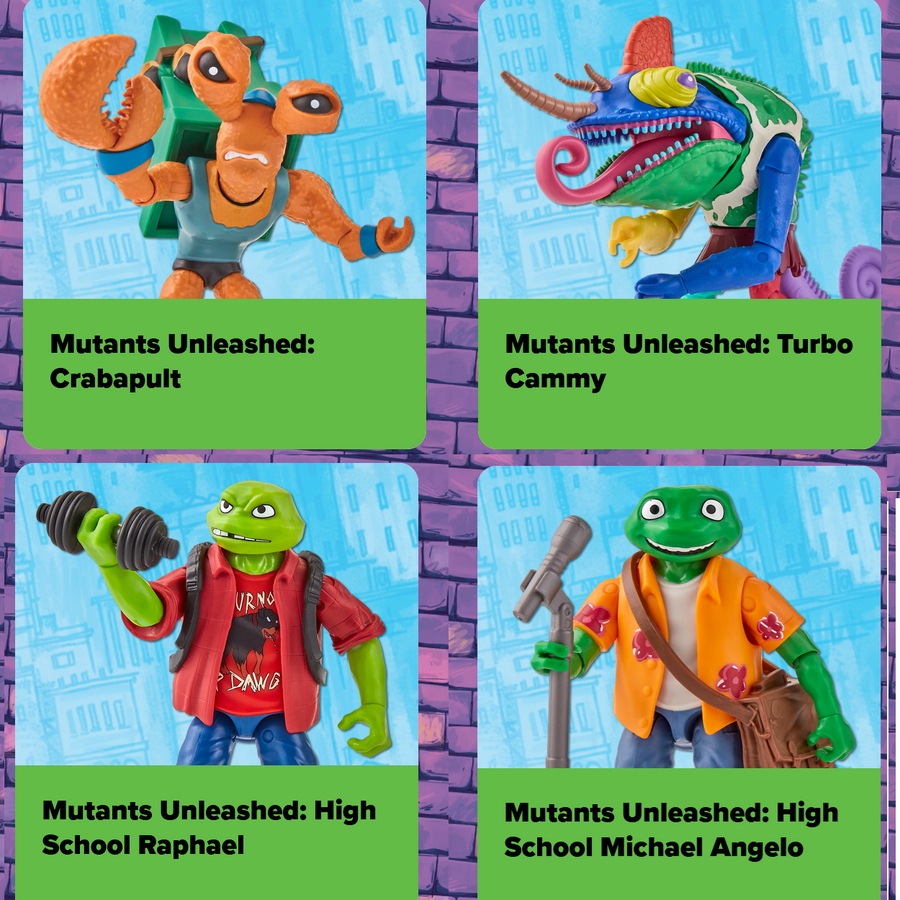 Playmates Tales of TMNT - Mutants Unleashed (Series 1) Set of 4 Action Figures