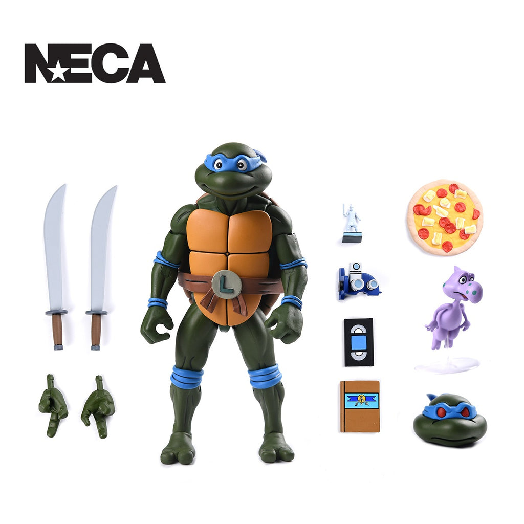 TMNT - ULTIMATE Cartoon LEONARDO (Pizza Club VHS) 7″ SCALE ACTION FIGURE
