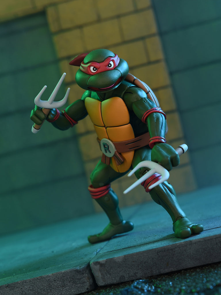 TMNT - ULTIMATE Cartoon RAPHAEL (Pizza Club VHS) 7″ SCALE ACTION FIGURE
