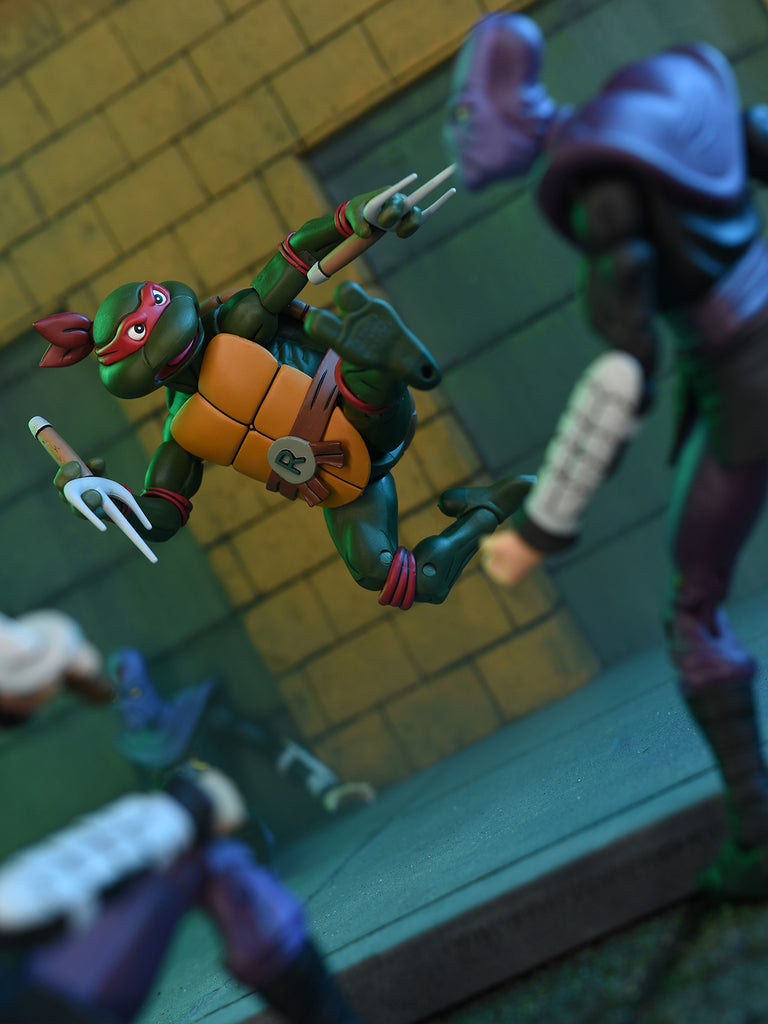 TMNT - ULTIMATE Cartoon RAPHAEL (Pizza Club VHS) 7″ SCALE ACTION FIGURE