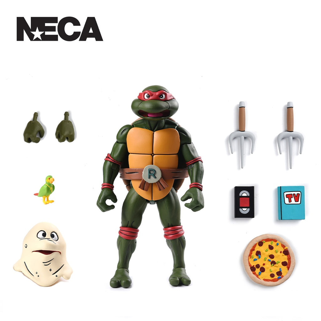 TMNT - ULTIMATE Cartoon RAPHAEL (Pizza Club VHS) 7″ SCALE ACTION FIGURE