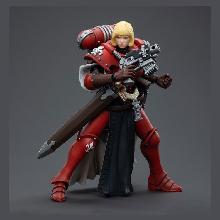 Joy Toy Warhammer 40K - SISTER SUPERIOR KAMINA - Red Adepta Sororitas Battle Sisters Order of The Bloody Rose - 1:18 Scale Action Figure