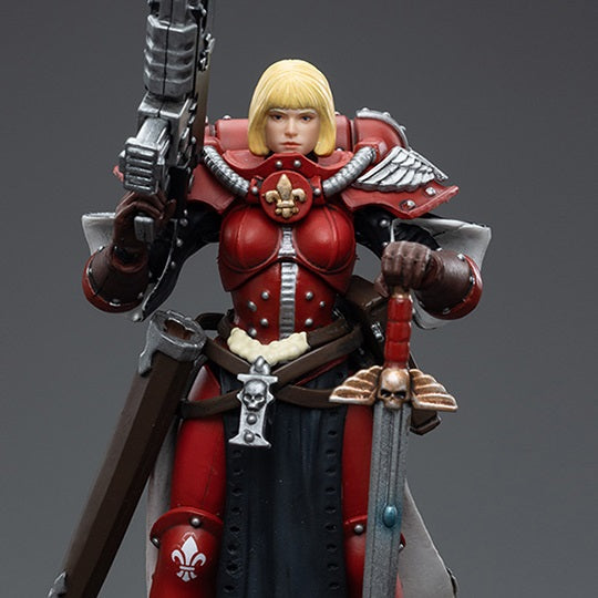 Joy Toy Warhammer 40K - SISTER SUPERIOR KAMINA - Red Adepta Sororitas Battle Sisters Order of The Bloody Rose - 1:18 Scale Action Figure