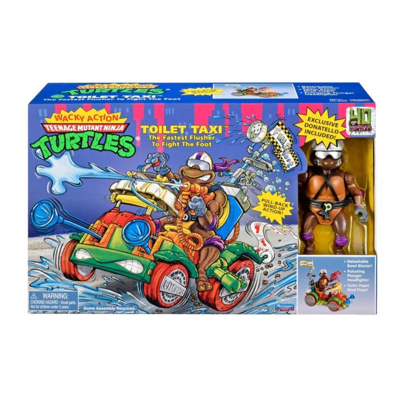 Playmates TMNT - Classic Toilet Taxi Vehicle with exclusive Donatello