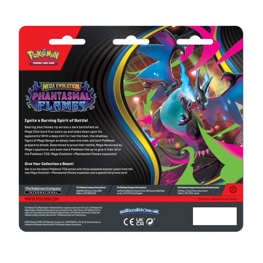 Pokémon TCG Mega Evolutions 2 Phantasmal Flames Blister 3-pack Sneasel or Weavile