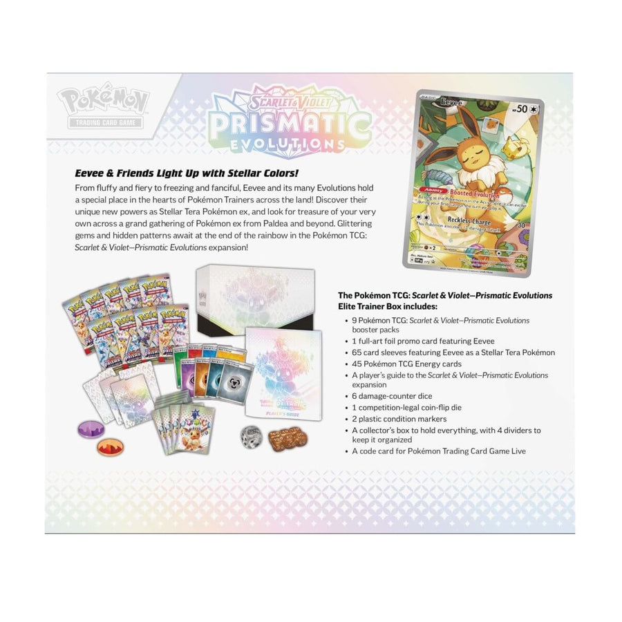 Pokémon TCG Scarlet & Violet Prismatic Evolutions Elite Trainer Box