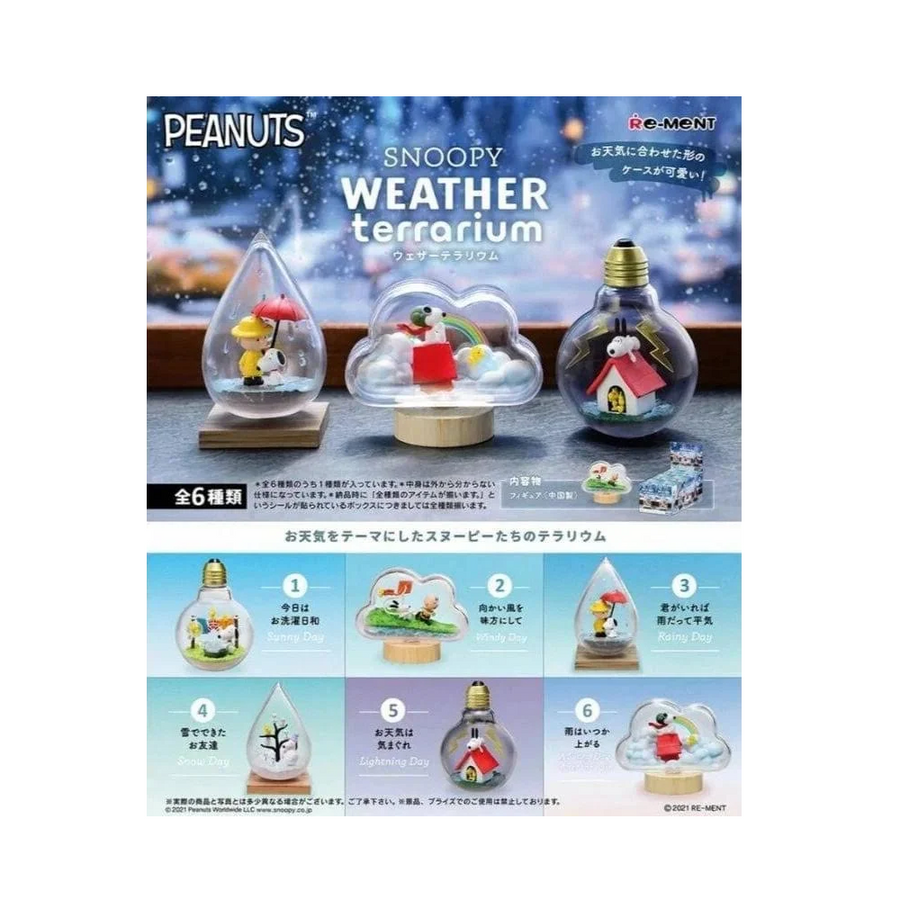 Re-Ment - Snoopy Weather Terrarium (Full Set of 6)