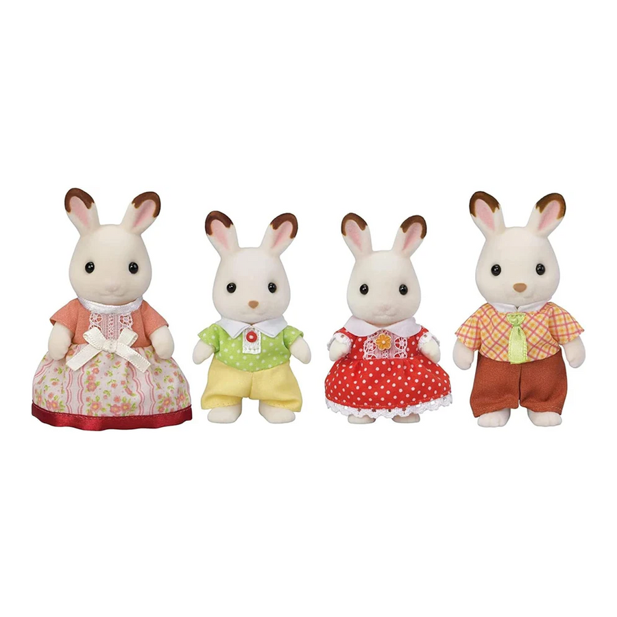 Sylvanian Families - Chocolate Rabbit Family (Frasier, Teri, Coco & Fr ...