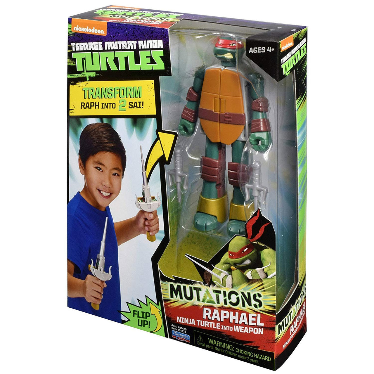 Playmates TMNT Mutatations RAPHAEL Ninja Turtles mutates into