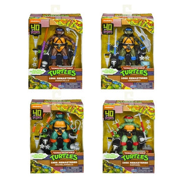 TMNT Classic 40th Anniversary Remastered Turtle Animated Action Figures Set of 4