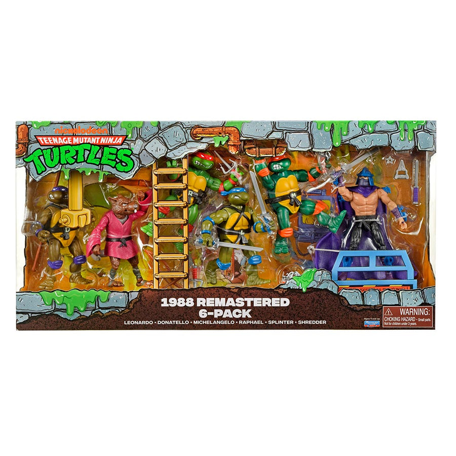 TMNT Classic 1988 Remastered Animated Action Figures 6 Pack