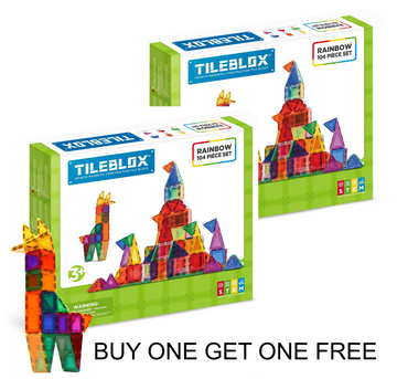 TILEBLOX Rainbow 104 Set magnetic tiles