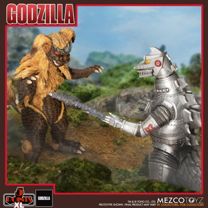 Godzilla vs. Mechagodzilla (1974) - Godzilla, Mechagodzilla & King Caesar 5-Points XL 4.5” Action Figure 3-Pack