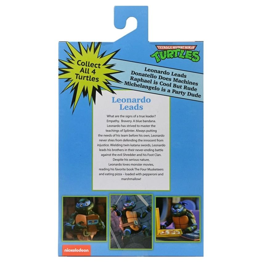 TMNT - ULTIMATE Cartoon LEONARDO (Pizza Club VHS) 7″ SCALE ACTION FIGURE