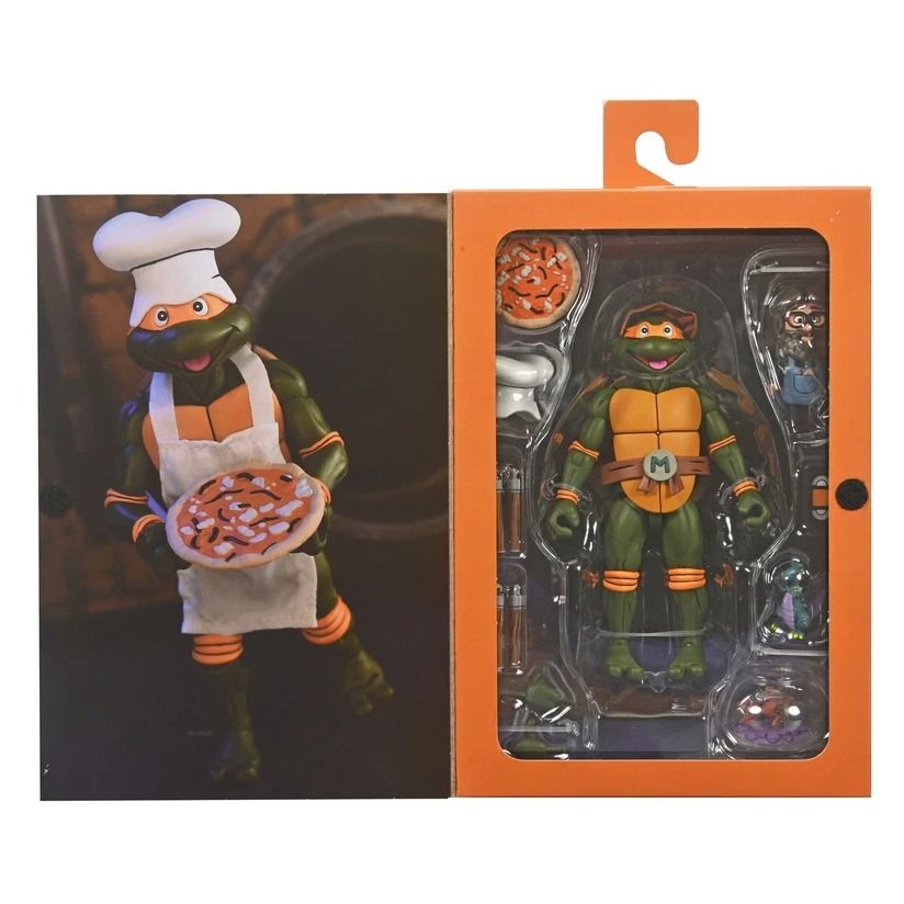 TMNT - ULTIMATE Cartoon MICHELANGELO (Pizza Club VHS) 7″ SCALE ACTION FIGURE